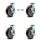 Service Caster 8 Inch Polyurethane Caster Set with Ball Bearings 4 Brake 2 Swivel Lock SCC SCC-30CS820-PPUB-TLB-BSL-2-TLB-2 - alternate 1